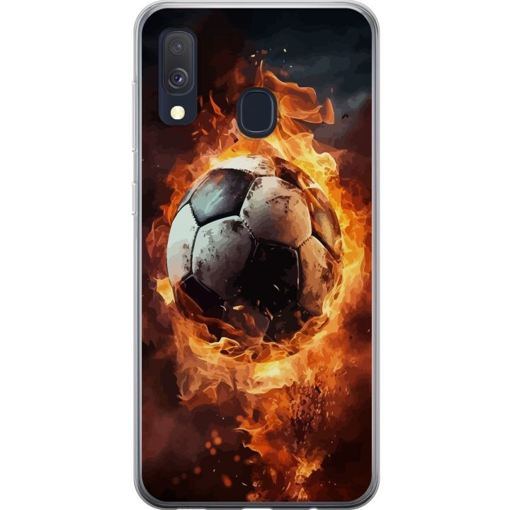 Mobile case for Samsung Galaxy A40 with Football design in the group SMARTPHONE & TABLETS / Phone cases / Samsung at TP E-commerce Nordic AB (A59492)