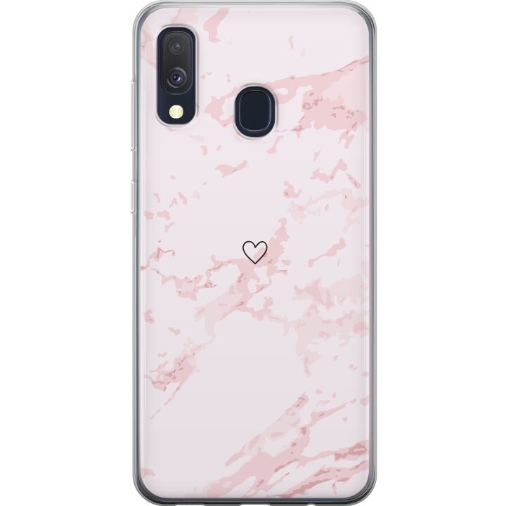 Mobile case for Samsung Galaxy A40 with Pink Heart design in the group SMARTPHONE & TABLETS / Phone cases / Samsung at TP E-commerce Nordic AB (A59494)