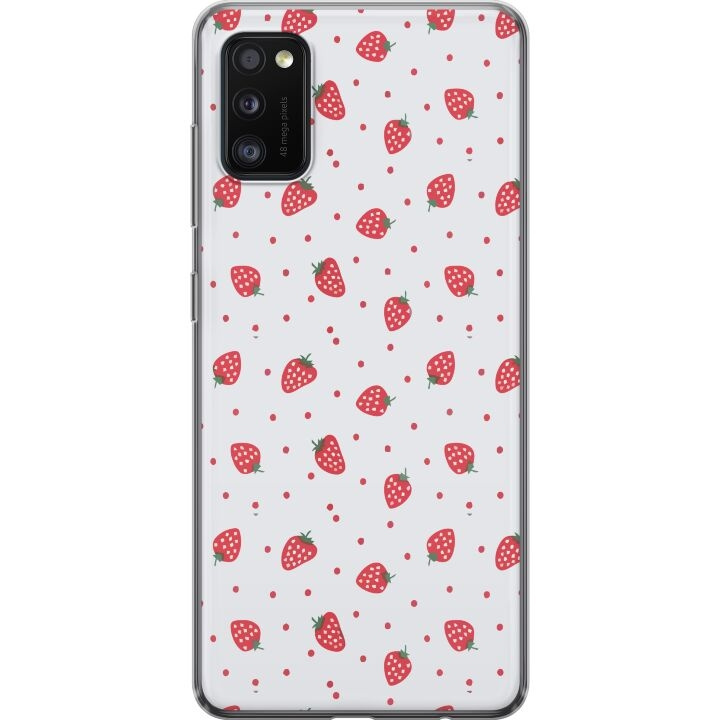 Mobile case for Samsung Galaxy A41 with Strawberries design in the group SMARTPHONE & TABLETS / Phone cases / Samsung at TP E-commerce Nordic AB (A59542)