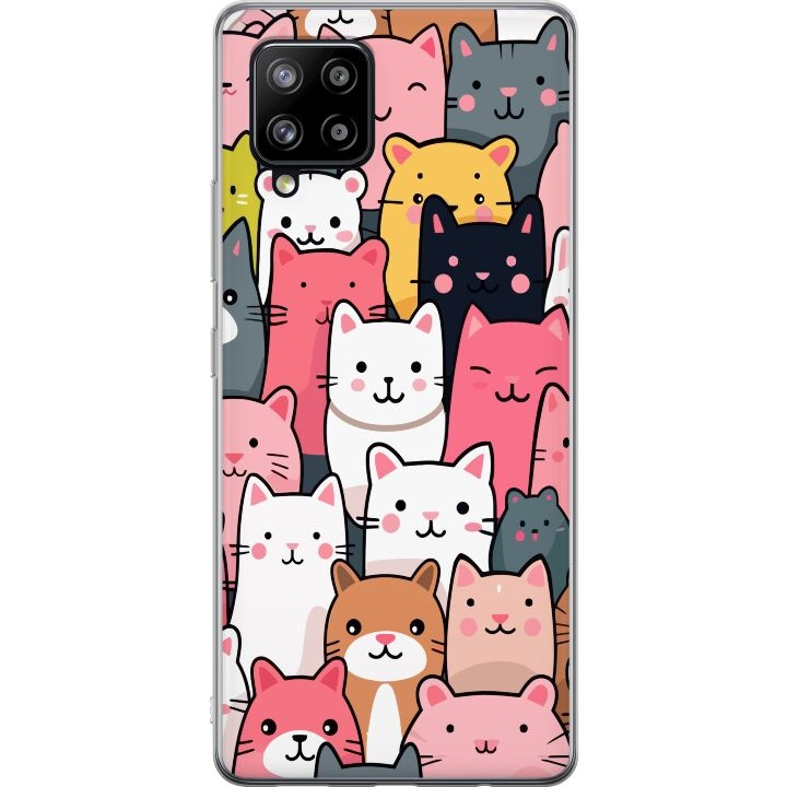 Mobile case for Samsung Galaxy A42 5G with Cat pattern design in the group SMARTPHONE & TABLETS / Phone cases / Samsung at TP E-commerce Nordic AB (A59587)