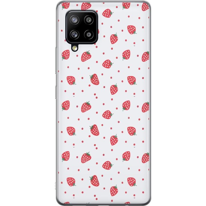 Mobile case for Samsung Galaxy A42 5G with Strawberries design in the group SMARTPHONE & TABLETS / Phone cases / Samsung at TP E-commerce Nordic AB (A59596)