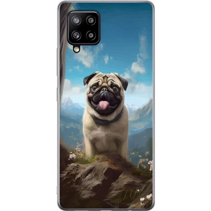 Mobile case for Samsung Galaxy A42 5G with Happy Dog design in the group SMARTPHONE & TABLETS / Phone cases / Samsung at TP E-commerce Nordic AB (A59597)