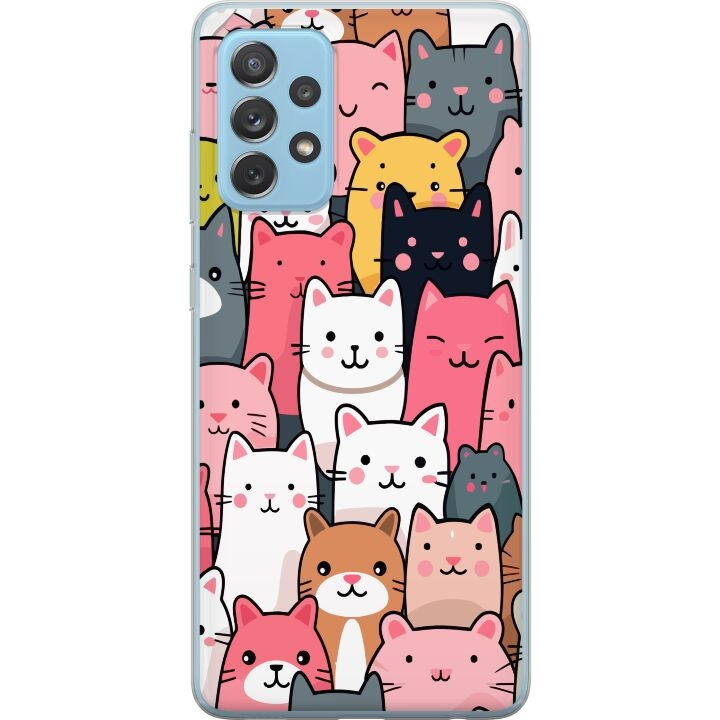 Mobile case for Samsung Galaxy A52 5G with Cat pattern design in the group SMARTPHONE & TABLETS / Phone cases / Samsung at TP E-commerce Nordic AB (A59749)