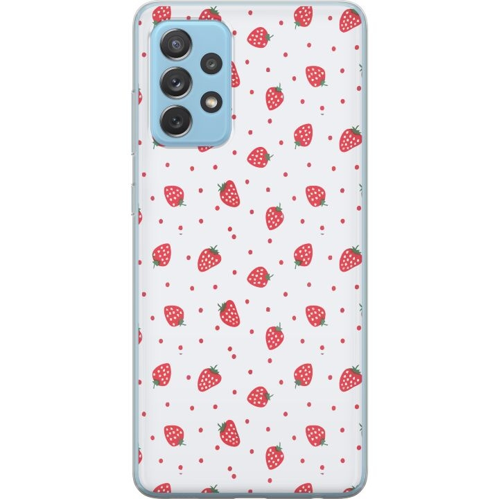 Mobile case for Samsung Galaxy A52 5G with Strawberries design in the group SMARTPHONE & TABLETS / Phone cases / Samsung at TP E-commerce Nordic AB (A59758)