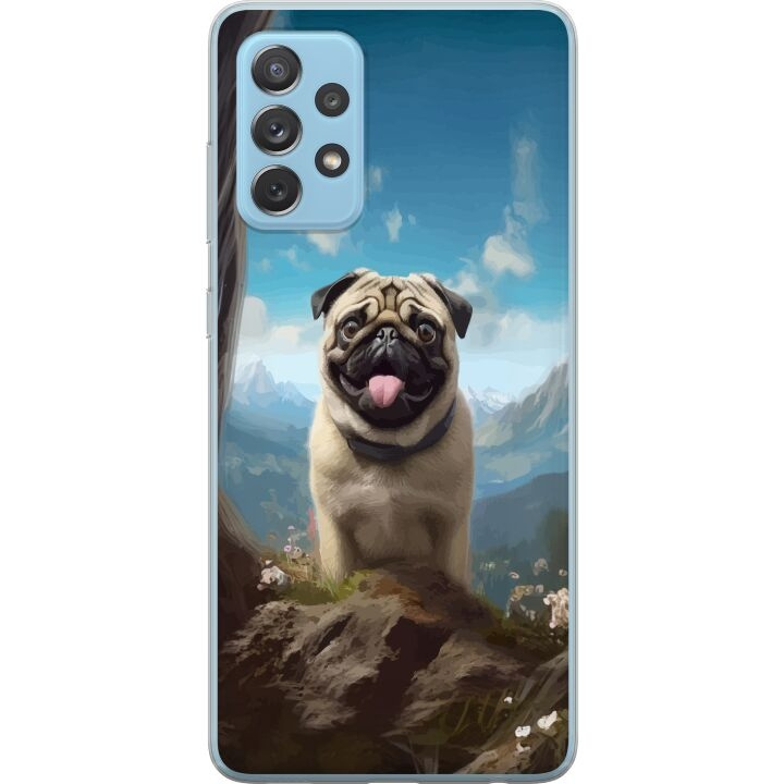 Mobile case for Samsung Galaxy A52 5G with Happy Dog design in the group SMARTPHONE & TABLETS / Phone cases / Samsung at TP E-commerce Nordic AB (A59759)