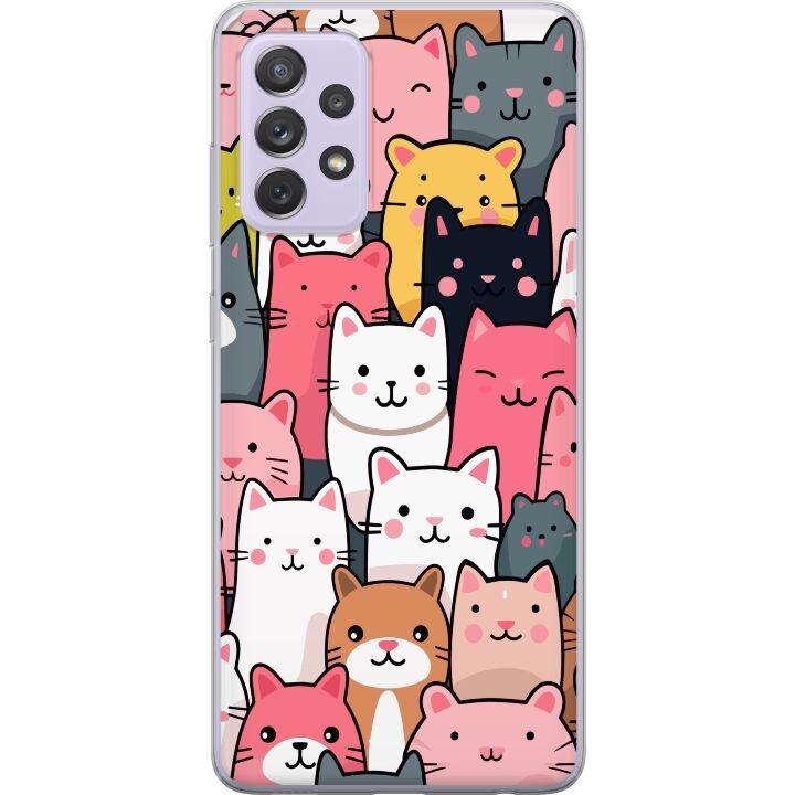 Mobile case for Samsung Galaxy A52s 5G with Cat pattern design in the group SMARTPHONE & TABLETS / Phone cases / Samsung at TP E-commerce Nordic AB (A59803)