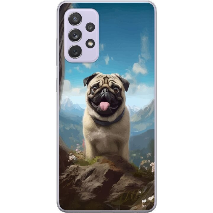 Mobile case for Samsung Galaxy A52s 5G with Happy Dog design in the group SMARTPHONE & TABLETS / Phone cases / Samsung at TP E-commerce Nordic AB (A59813)