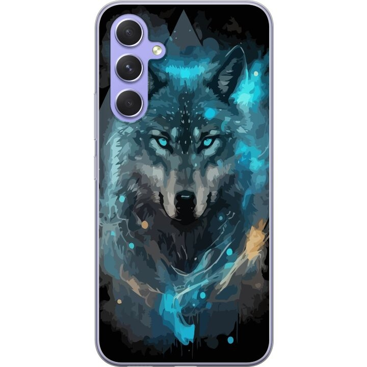 Mobile case for Samsung Galaxy A54 with Wolf design in the group SMARTPHONE & TABLETS / Phone cases / Samsung at TP E-commerce Nordic AB (A59908)