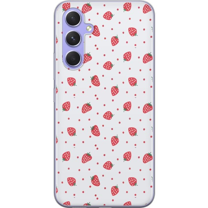 Mobile case for Samsung Galaxy A54 with Strawberries design in the group SMARTPHONE & TABLETS / Phone cases / Samsung at TP E-commerce Nordic AB (A59920)