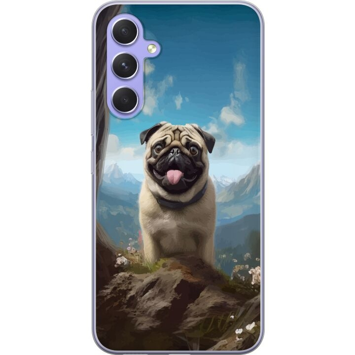 Mobile case for Samsung Galaxy A54 with Happy Dog design in the group SMARTPHONE & TABLETS / Phone cases / Samsung at TP E-commerce Nordic AB (A59921)