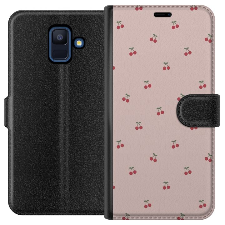 Wallet case for Samsung Galaxy A6 (2018) with Cherry design in the group SMARTPHONE & TABLETS / Phone cases / Samsung at TP E-commerce Nordic AB (A59964)