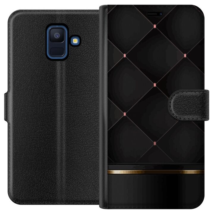 Wallet case for Samsung Galaxy A6 (2018) with Luxury line design in the group SMARTPHONE & TABLETS / Phone cases / Samsung at TP E-commerce Nordic AB (A59972)