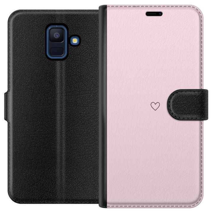 Wallet case for Samsung Galaxy A6 (2018) with Heart design in the group SMARTPHONE & TABLETS / Phone cases / Samsung at TP E-commerce Nordic AB (A59976)