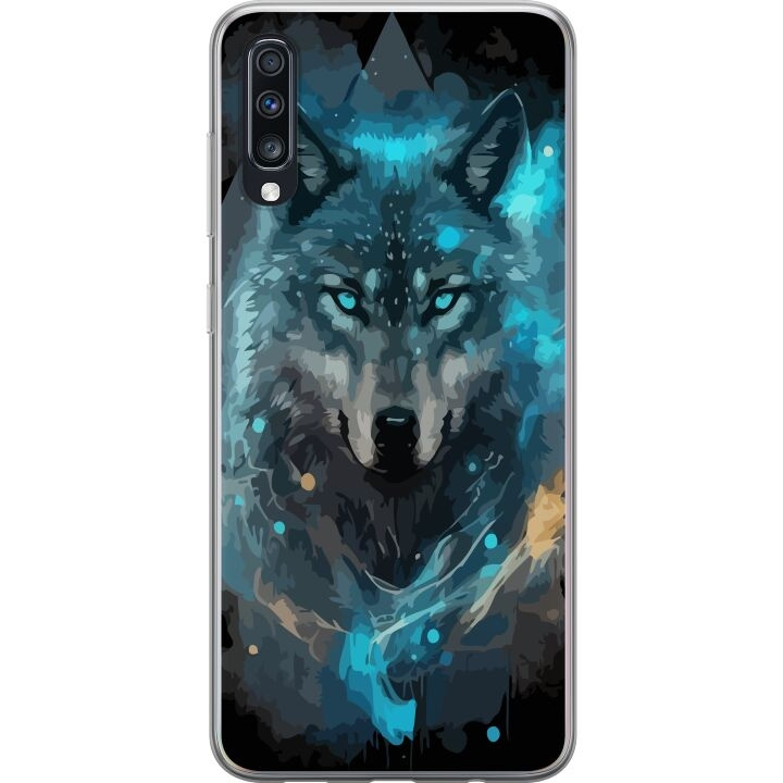 Mobile case for Samsung Galaxy A70 with Wolf design in the group SMARTPHONE & TABLETS / Phone cases / Samsung at TP E-commerce Nordic AB (A60016)