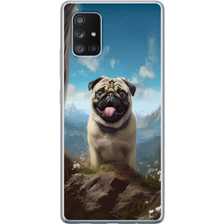 Mobile case for Samsung Galaxy A71 5G with Happy Dog design in the group SMARTPHONE & TABLETS / Phone cases / Samsung at TP E-commerce Nordic AB (A60110)