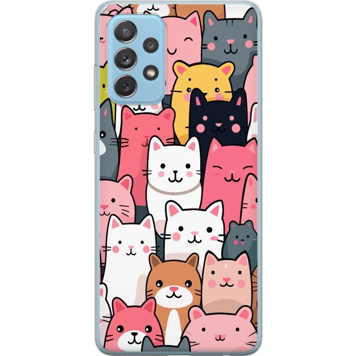 Mobile case for Samsung Galaxy A72 5G with Cat pattern design in the group SMARTPHONE & TABLETS / Phone cases / Samsung at TP E-commerce Nordic AB (A60154)