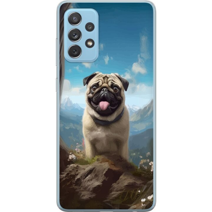 Mobile case for Samsung Galaxy A72 5G with Happy Dog design in the group SMARTPHONE & TABLETS / Phone cases / Samsung at TP E-commerce Nordic AB (A60164)