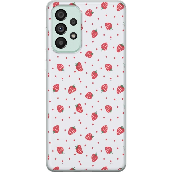 Mobile case for Samsung Galaxy A73 5G with Strawberries design in the group SMARTPHONE & TABLETS / Phone cases / Samsung at TP E-commerce Nordic AB (A60190)