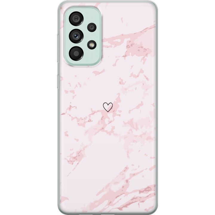 Mobile case for Samsung Galaxy A73 5G with Pink Heart design in the group SMARTPHONE & TABLETS / Phone cases / Samsung at TP E-commerce Nordic AB (A60196)