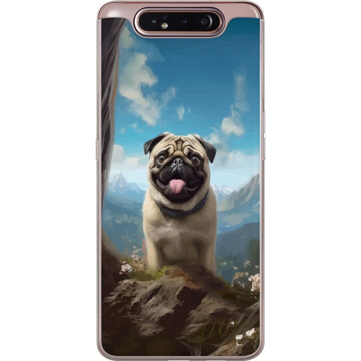 Mobile case for Samsung Galaxy A80 with Happy Dog design in the group SMARTPHONE & TABLETS / Phone cases / Samsung at TP E-commerce Nordic AB (A60245)