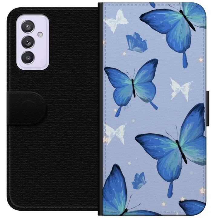 Wallet case for Samsung Galaxy A82 5G with Blue butterflies design in the group SMARTPHONE & TABLETS / Phone cases / Samsung at TP E-commerce Nordic AB (A60270)