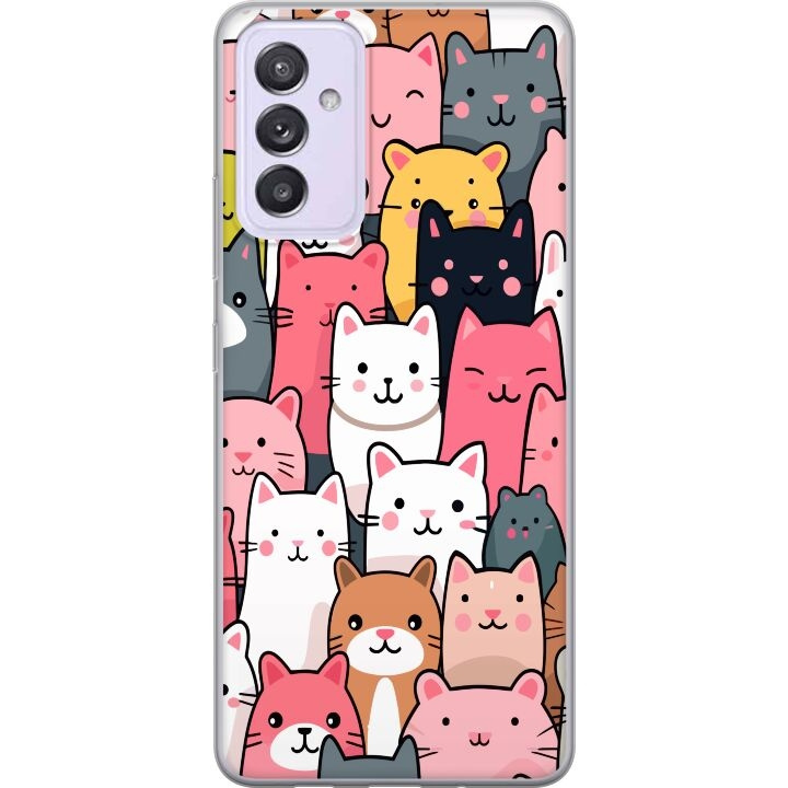 Mobile case for Samsung Galaxy A82 5G with Cat pattern design in the group SMARTPHONE & TABLETS / Phone cases / Samsung at TP E-commerce Nordic AB (A60289)