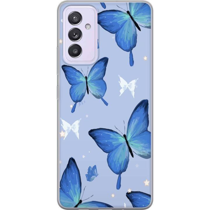 Mobile case for Samsung Galaxy A82 5G with Blue butterflies design in the group SMARTPHONE & TABLETS / Phone cases / Samsung at TP E-commerce Nordic AB (A60297)