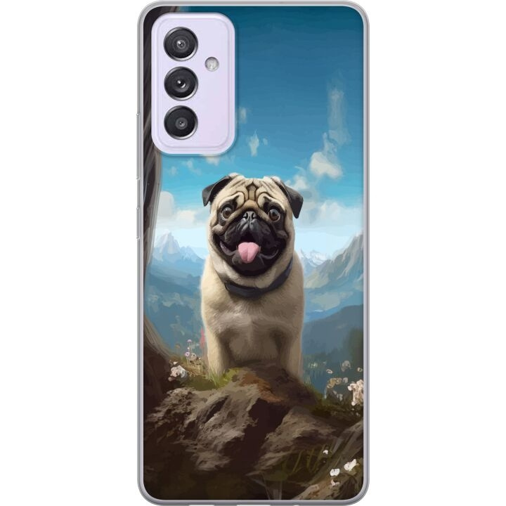 Mobile case for Samsung Galaxy A82 5G with Happy Dog design in the group SMARTPHONE & TABLETS / Phone cases / Samsung at TP E-commerce Nordic AB (A60299)