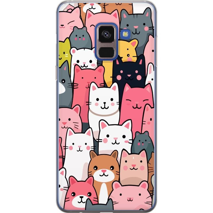 Mobile case for Samsung Galaxy A8 (2018) with Cat pattern design in the group SMARTPHONE & TABLETS / Phone cases / Samsung at TP E-commerce Nordic AB (A60316)