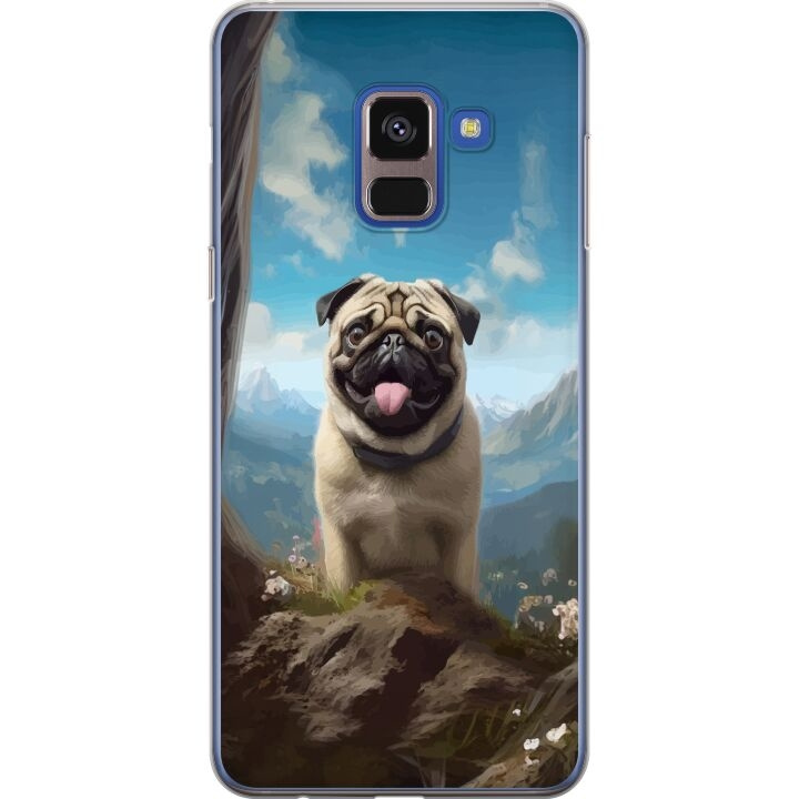 Mobile case for Samsung Galaxy A8 (2018) with Happy Dog design in the group SMARTPHONE & TABLETS / Phone cases / Samsung at TP E-commerce Nordic AB (A60326)