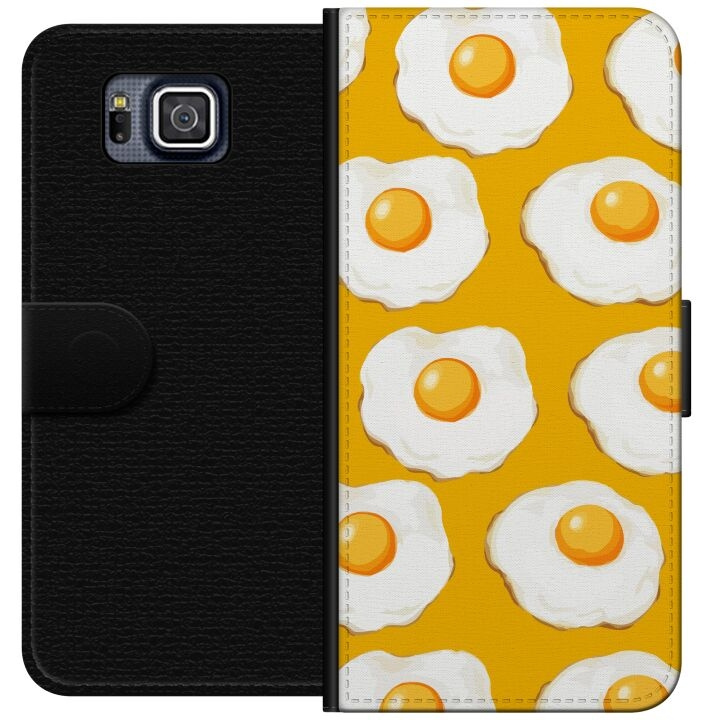 Wallet case for Samsung Galaxy Alpha with Fried egg design in the group SMARTPHONE & TABLETS / Phone cases / Samsung at TP E-commerce Nordic AB (A60337)