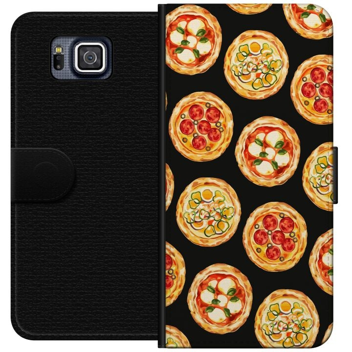 Wallet case for Samsung Galaxy Alpha with Pizza design in the group SMARTPHONE & TABLETS / Phone cases / Samsung at TP E-commerce Nordic AB (A60348)