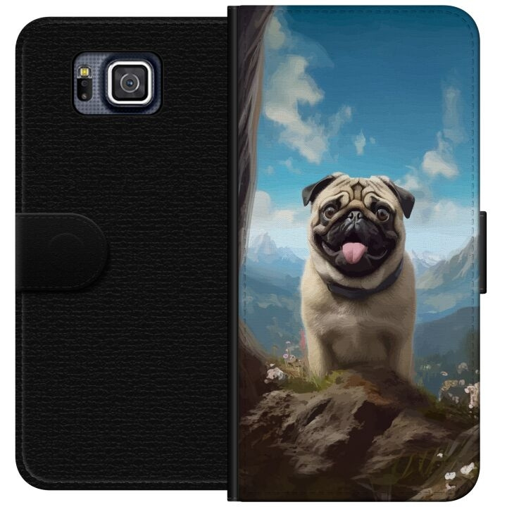 Wallet case for Samsung Galaxy Alpha with Happy Dog design in the group SMARTPHONE & TABLETS / Phone cases / Samsung at TP E-commerce Nordic AB (A60353)