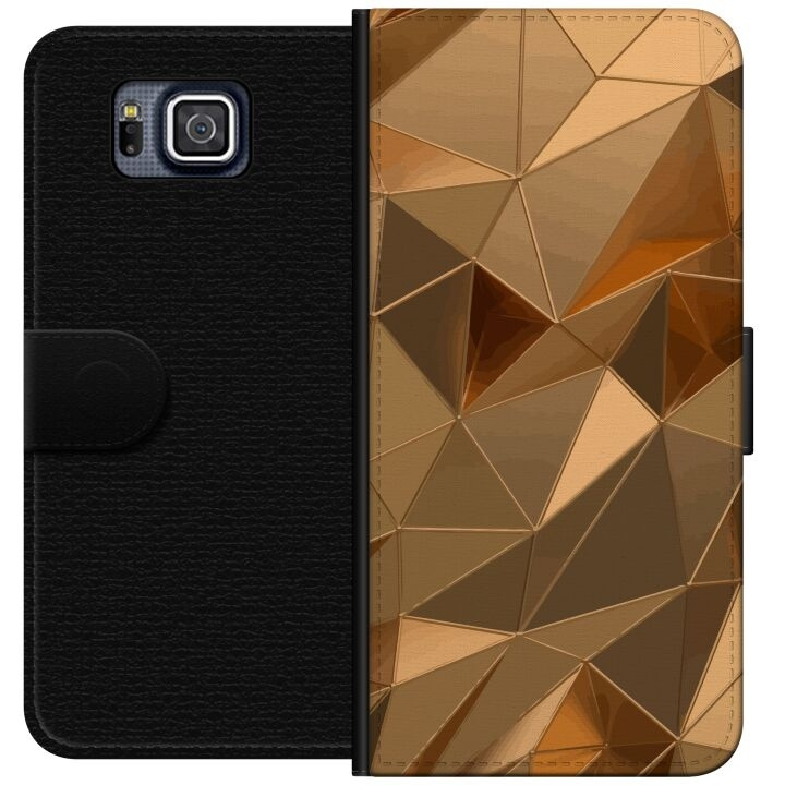 Wallet case for Samsung Galaxy Alpha with 3D Gold design in the group SMARTPHONE & TABLETS / Phone cases / Samsung at TP E-commerce Nordic AB (A60359)