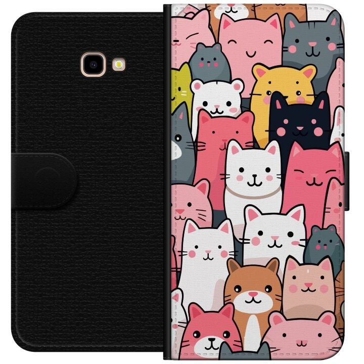 Wallet case for Samsung Galaxy J4+ with Cat pattern design in the group SMARTPHONE & TABLETS / Phone cases / Samsung at TP E-commerce Nordic AB (A60397)