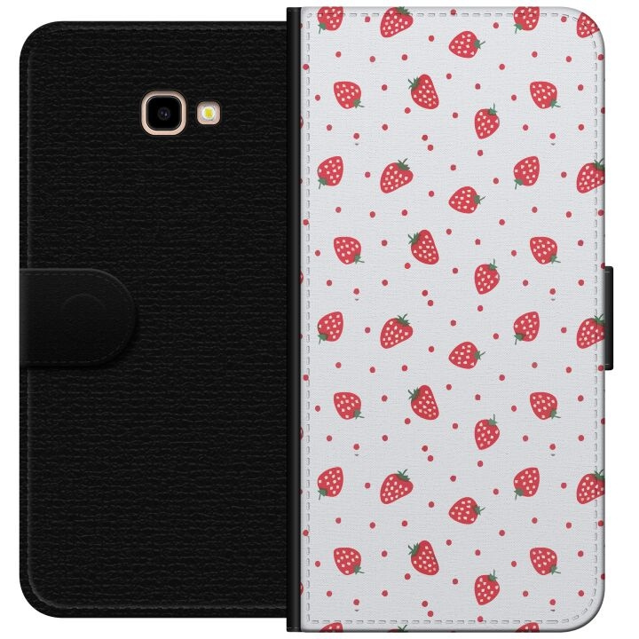 Wallet case for Samsung Galaxy J4+ with Strawberries design in the group SMARTPHONE & TABLETS / Phone cases / Samsung at TP E-commerce Nordic AB (A60406)