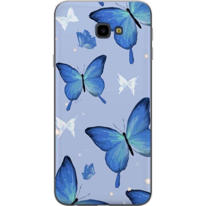 Mobile case for Samsung Galaxy J4+ with Blue butterflies design in the group SMARTPHONE & TABLETS / Phone cases / Samsung at TP E-commerce Nordic AB (A60432)