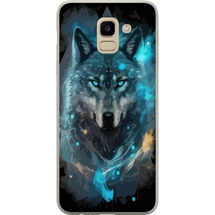 Mobile case for Samsung Galaxy J6 with Wolf design in the group SMARTPHONE & TABLETS / Phone cases / Samsung at TP E-commerce Nordic AB (A60475)