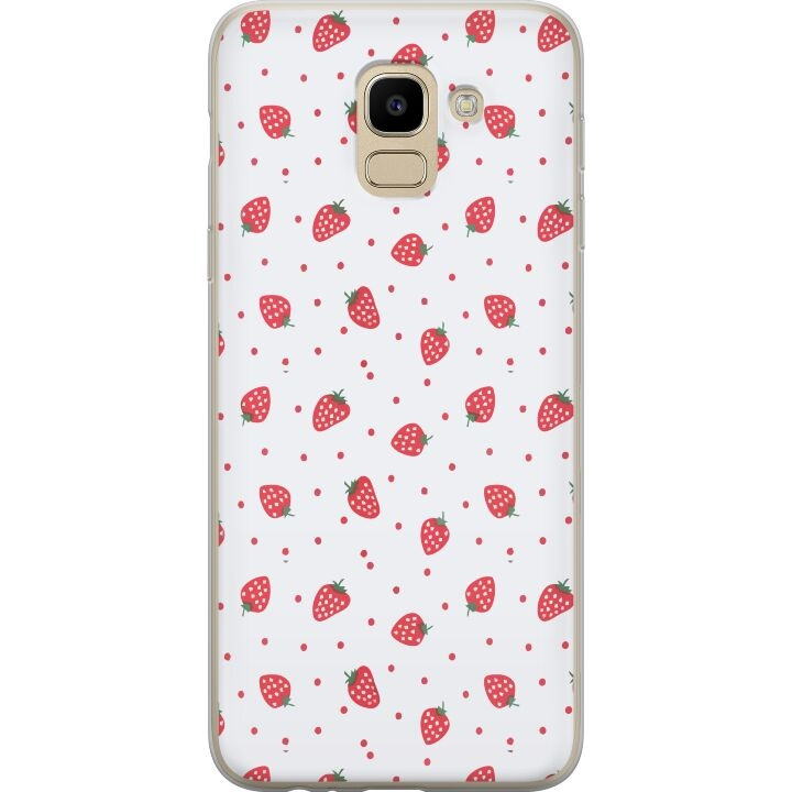 Mobile case for Samsung Galaxy J6 with Strawberries design in the group SMARTPHONE & TABLETS / Phone cases / Samsung at TP E-commerce Nordic AB (A60487)