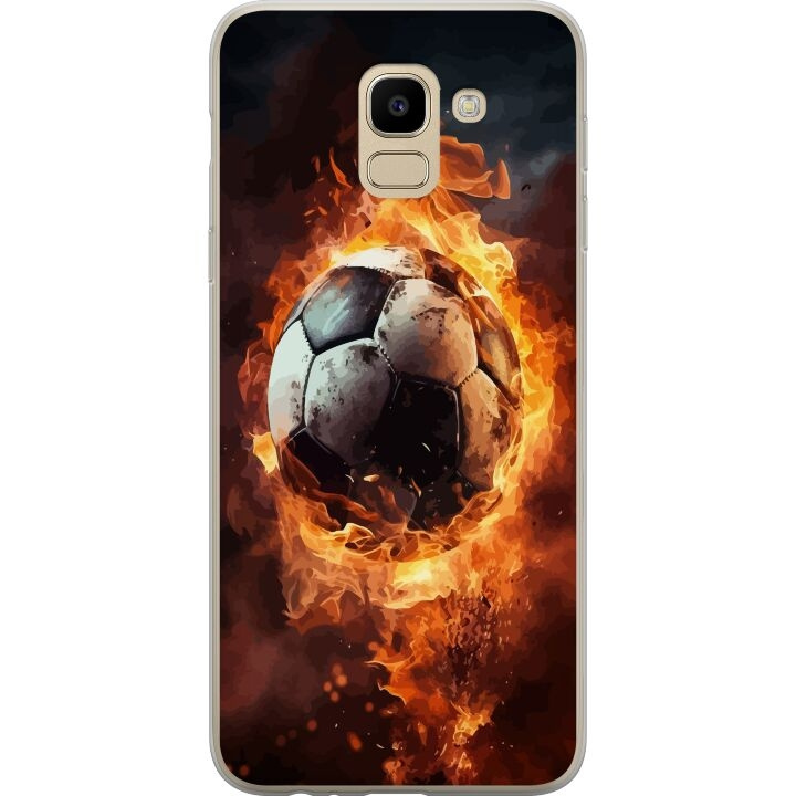 Mobile case for Samsung Galaxy J6 with Football design in the group SMARTPHONE & TABLETS / Phone cases / Samsung at TP E-commerce Nordic AB (A60491)