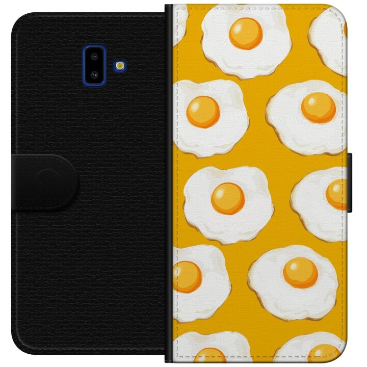 Wallet case for Samsung Galaxy J6+ with Fried egg design in the group SMARTPHONE & TABLETS / Phone cases / Samsung at TP E-commerce Nordic AB (A60499)