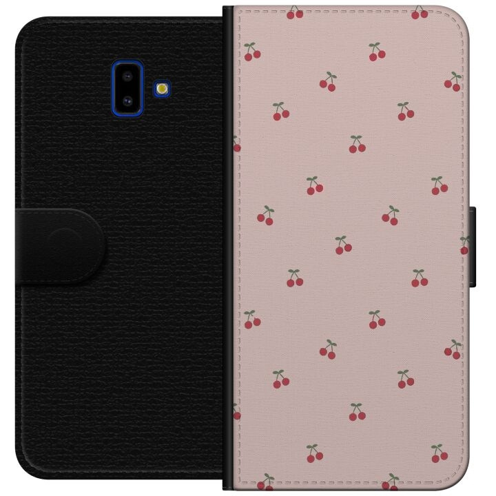 Wallet case for Samsung Galaxy J6+ with Cherry design in the group SMARTPHONE & TABLETS / Phone cases / Samsung at TP E-commerce Nordic AB (A60504)