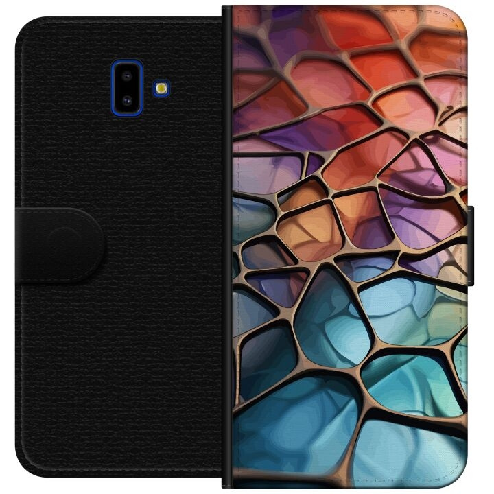 Wallet case for Samsung Galaxy J6+ with Metallic pattern design in the group SMARTPHONE & TABLETS / Phone cases / Samsung at TP E-commerce Nordic AB (A60507)