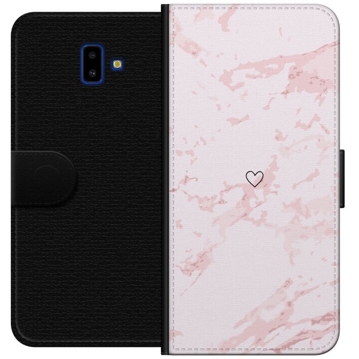 Wallet case for Samsung Galaxy J6+ with Pink Heart design in the group SMARTPHONE & TABLETS / Phone cases / Samsung at TP E-commerce Nordic AB (A60520)