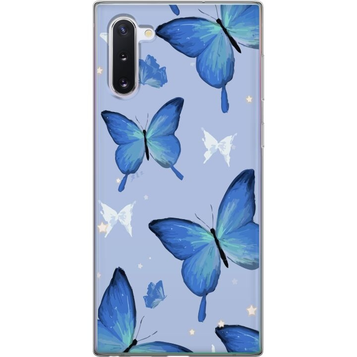 Mobile case for Samsung Galaxy Note10 with Blue butterflies design in the group SMARTPHONE & TABLETS / Phone cases / Samsung at TP E-commerce Nordic AB (A60540)