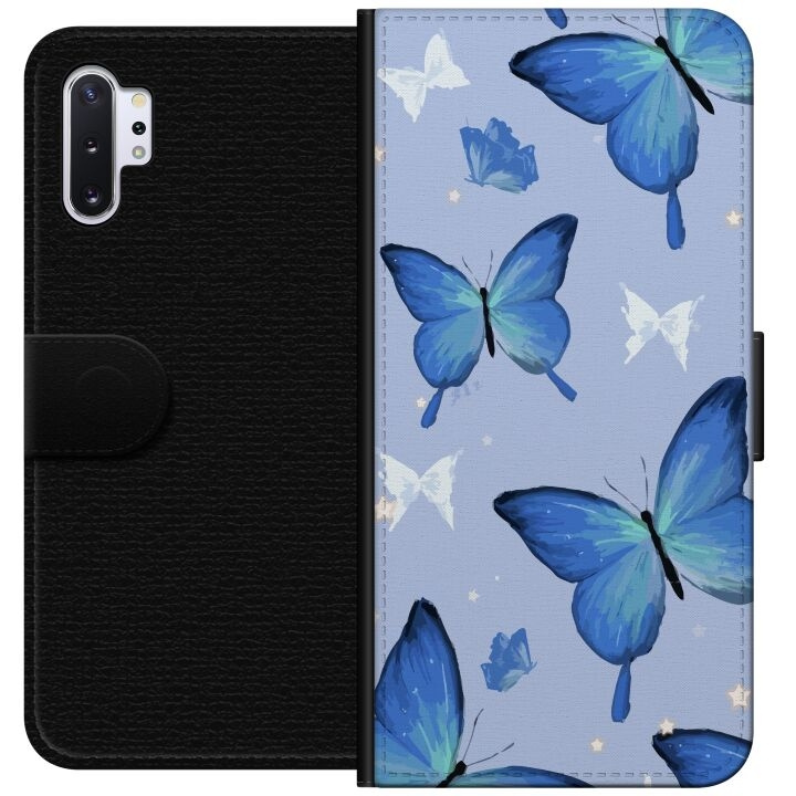 Wallet case for Samsung Galaxy Note10+ with Blue butterflies design in the group SMARTPHONE & TABLETS / Phone cases / Samsung at TP E-commerce Nordic AB (A60594)