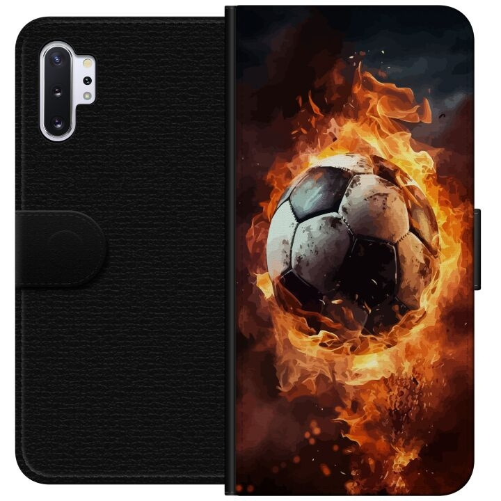 Wallet case for Samsung Galaxy Note10+ with Football design in the group SMARTPHONE & TABLETS / Phone cases / Samsung at TP E-commerce Nordic AB (A60599)