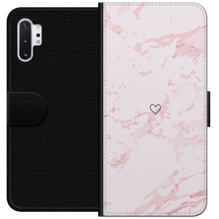 Wallet case for Samsung Galaxy Note10+ with Pink Heart design in the group SMARTPHONE & TABLETS / Phone cases / Samsung at TP E-commerce Nordic AB (A60601)