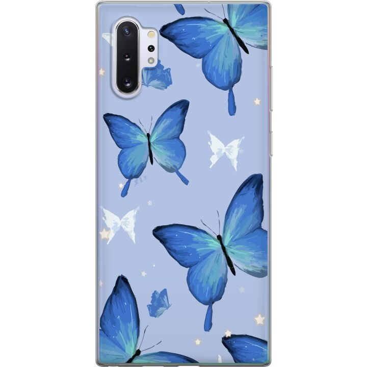 Mobile case for Samsung Galaxy Note10+ with Blue butterflies design in the group SMARTPHONE & TABLETS / Phone cases / Samsung at TP E-commerce Nordic AB (A60621)