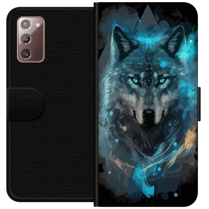 Wallet case for Samsung Galaxy Note20 with Wolf design in the group SMARTPHONE & TABLETS / Phone cases / Samsung at TP E-commerce Nordic AB (A60637)